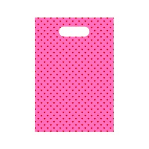 BOLSA RIÑON FANTASIA x 50u 40x50 ROSA PUNTOS ROJOS